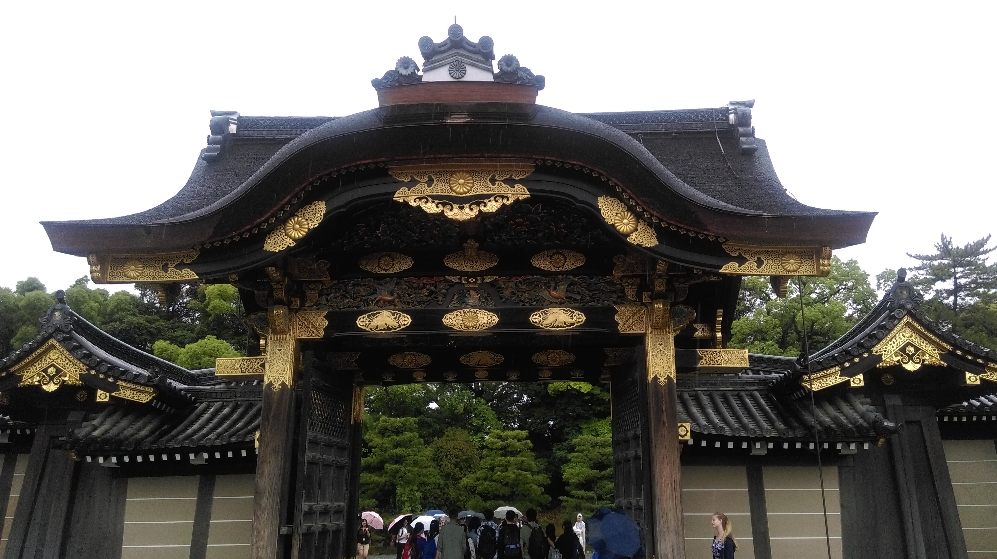 Nijo Castle kasteel gate japan kyoto golden ornament