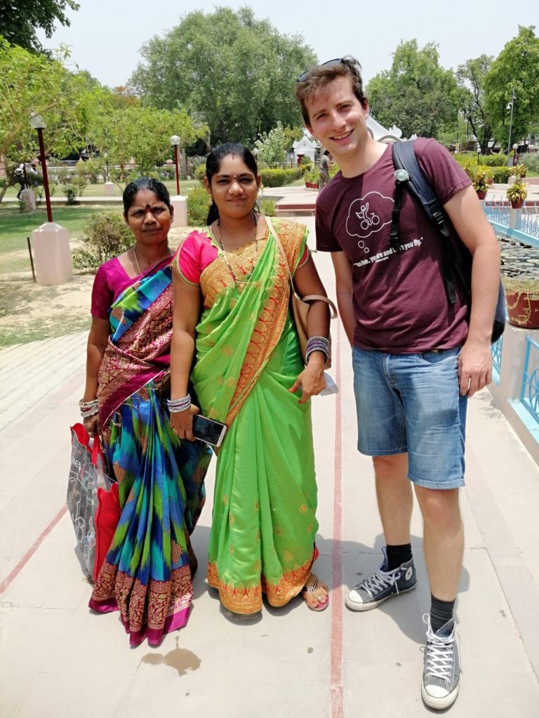 sarnath india selfie met locals