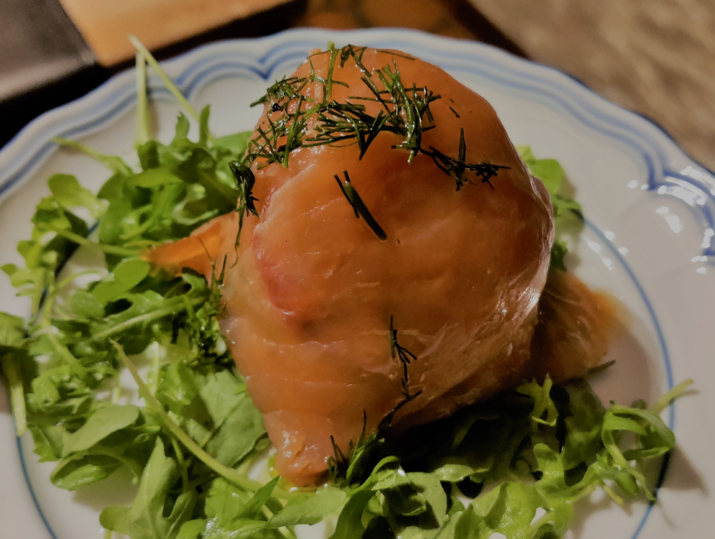 zalmbonbon gerookte zalm griekse yoghurt